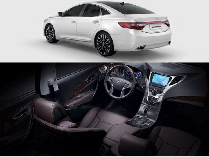 В салоне модели Hyundai Grandeur…