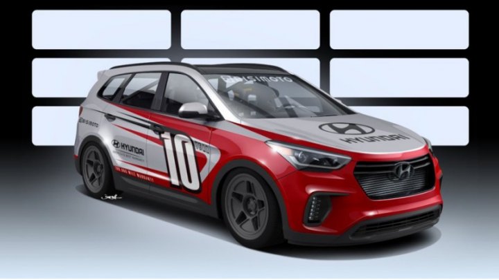 А вот Hyundai Santa Fe, переделанный…