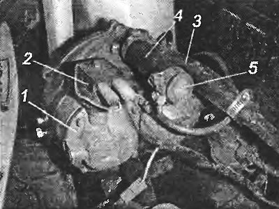 1. газовый редуктор; 2. электромагнитный клапан; 3. шланг низкого давления (к…