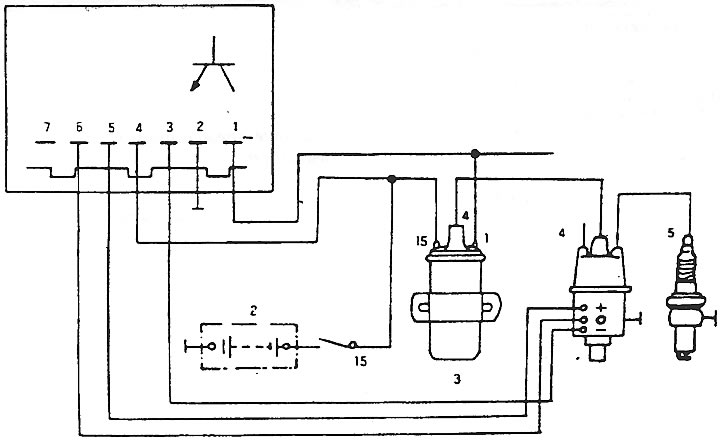 1. модуль зажигания; 2. аккумулятор; 3.…