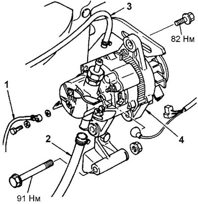 D4AF, D4AK, D4AE. 1 - шланг подачи…