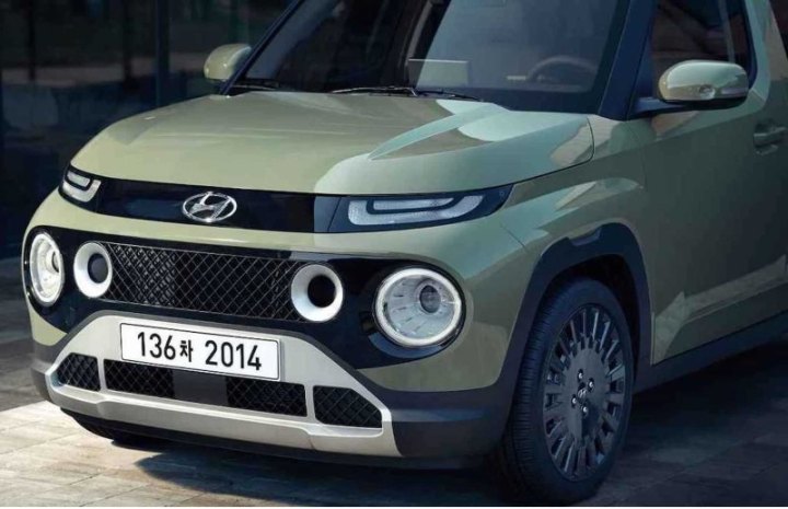 На фото передняя часть кузова Hyundai…