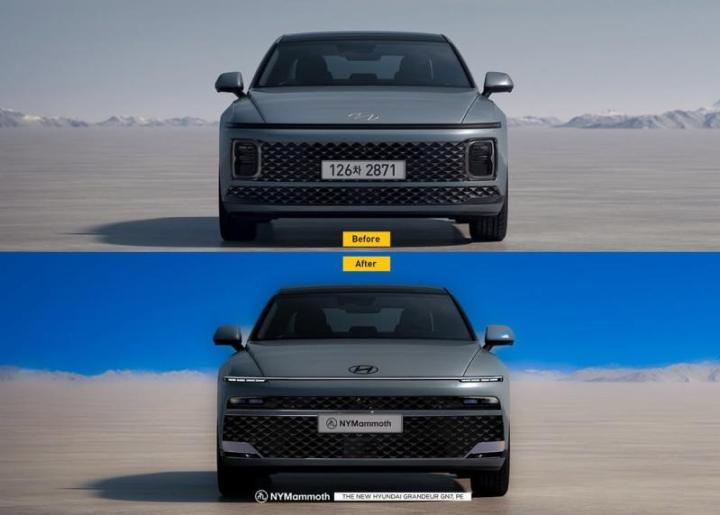 Сверху – актуальный Hyundai Grandeur,…