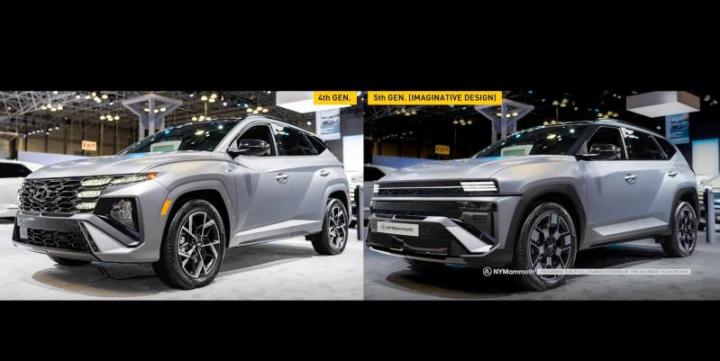 Слева – актуальный Hyundai Tucson,…