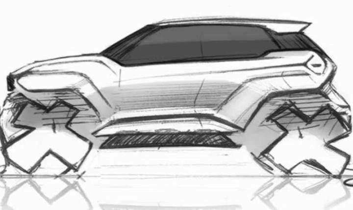 Скетч нового компактного кроссовера Tata Motors