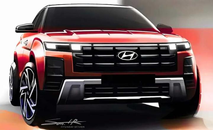Скетч-изображение новой Hyundai Creta