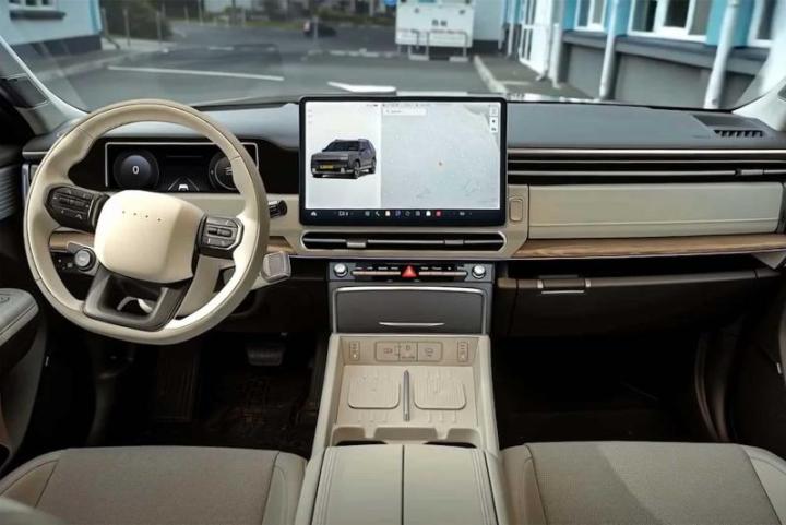 Рендер интерьера нового Hyundai Santa Fe