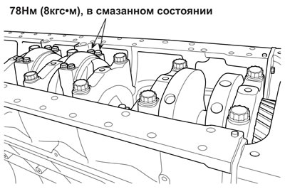 Осевой люфт коленчатого вала: 0,080-0,275 мм