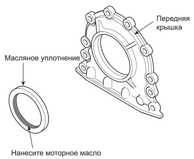 Затяните болт крепления шкива коленчатого вала с требуемым моментом.