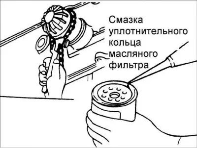 1. Специальным ключом выверните масляный фильтр. Если резиновое уплотнительное…