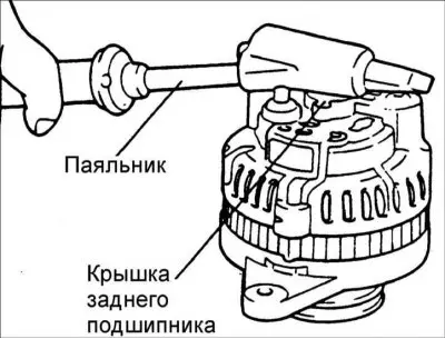 2. Поставете острието на две плоски отвертки между предния капак и сърцевината…