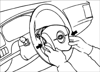 6. Снимите подушку безопасности…