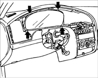 14. Снимите комбинацию приборов.