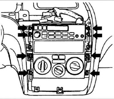 15. Снимите радиоприемник и панель…