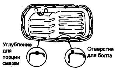 8. Нанесите смазку в углубления фланца…