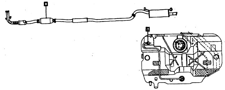 Топливный бак в сборе - вид сверху