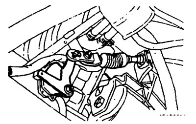 2. Отверните гайку фланца рычага…