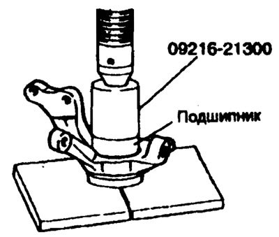 9. Запрессуйте подшипник на место с помощью специнструмента.