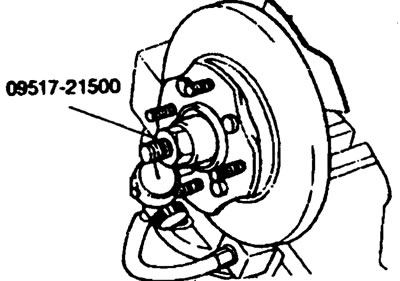 17. Если осевая игра подшипника ступицы превышает предел при затяжке гайки ступицы моментом 200-260…
