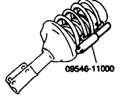 4. Снимите контргайку со стойки в сборе.