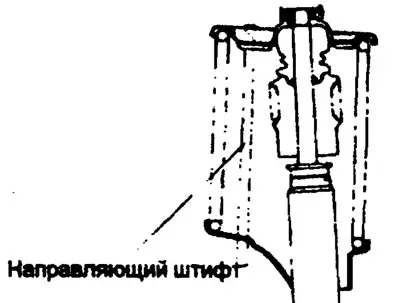 5. Подравнете отворите на горната и долната опора на пружините.