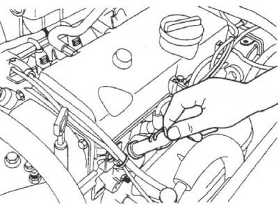5. Выключите двигатель и снимите со…
