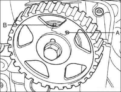 4. Совместите установочную метку (А) на…