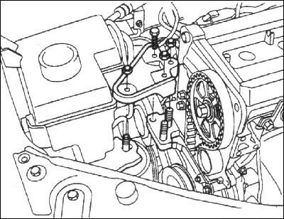 3. Отверните болт на 14 мм, три гайки и…