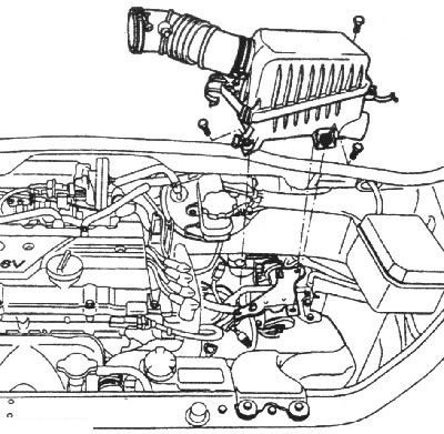 1. Проверьте корпус воздушного фильтра…