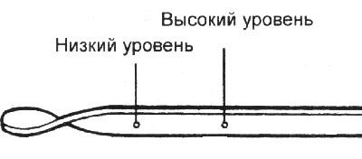 4. Извлеките щуп для измерения уровня…
