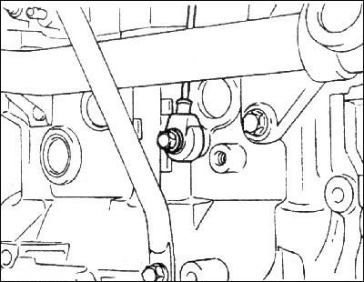 Датчик детонации установленный на блоке…