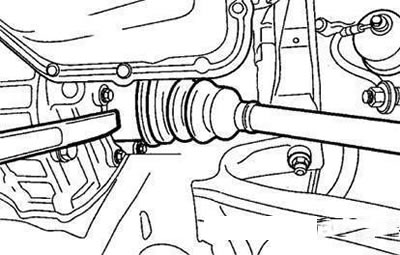 Отделение вала привода колеса от…