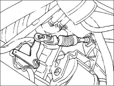 2. Ослабьте контргайку рычага…