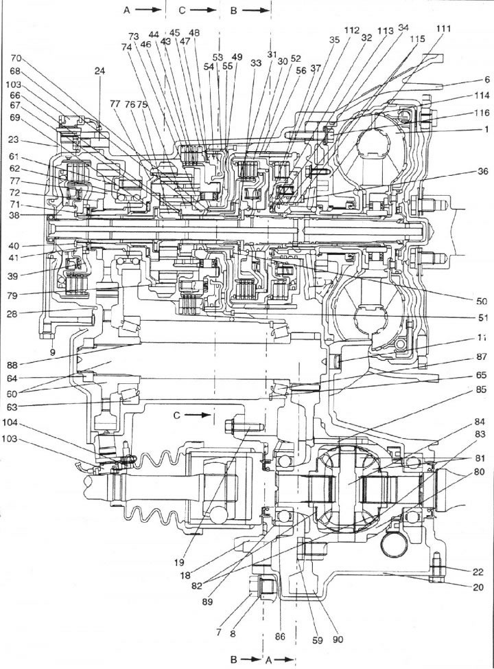 Элементы крепления коробки передач