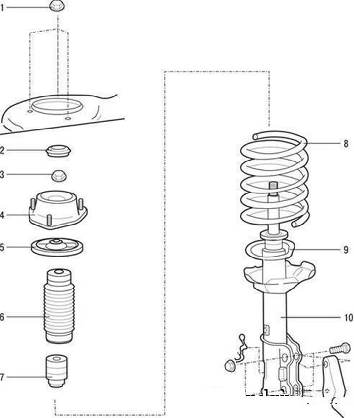 Телескопическая стойка передней подвески