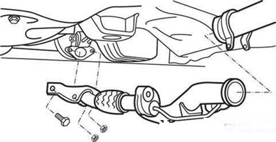 Приемная труба глушителей