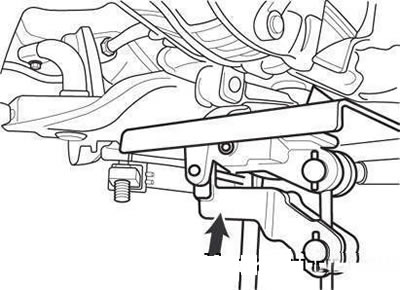 Установка домкрата под подрамник