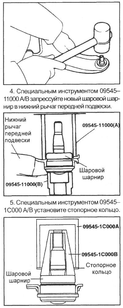3. Пластмассовым молотком выбейте палец…