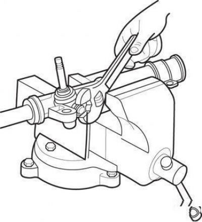 Отворачивание контргайки…