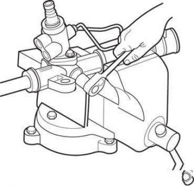 Отворачивание регулировочного винта…