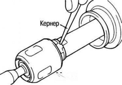 Законтривание рулевой тяги к рейке…