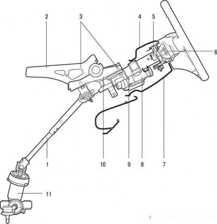 Рулевая колонка и рулевой вал без…
