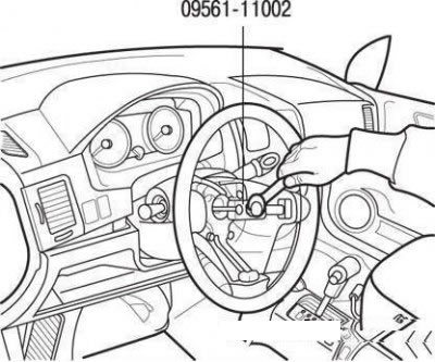 Снятие рулевого колеса с вала с помощью…