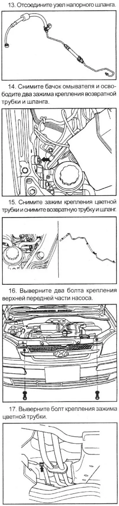 4. Scoateți știfturile și deșurubați piulițele care fixează știfturile…