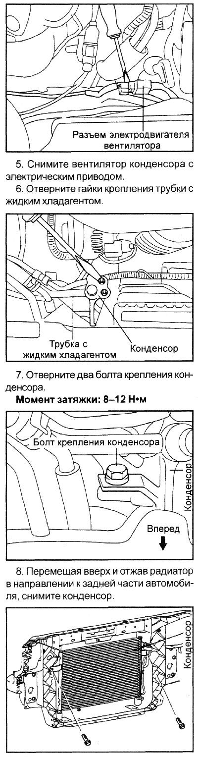 Конденсор — снятие, проверка и установка (Хендай Гетц 2002-2011: Кузов ...