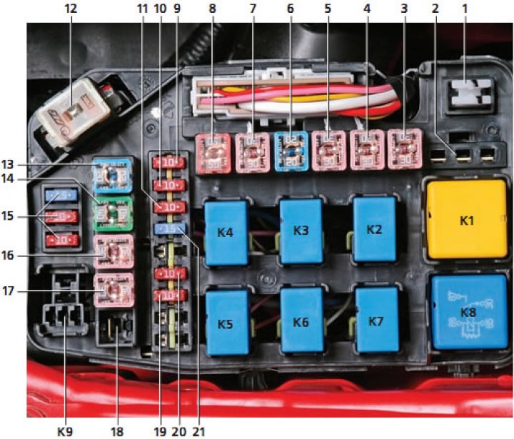 Где предохранитель бензонасоса hyundai accent Repair of electrical equipment and devices of cars Hyundai Getz (2002-2011)