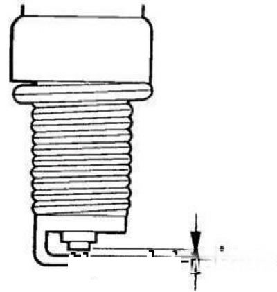 Зазор (А) между электродами свечи…