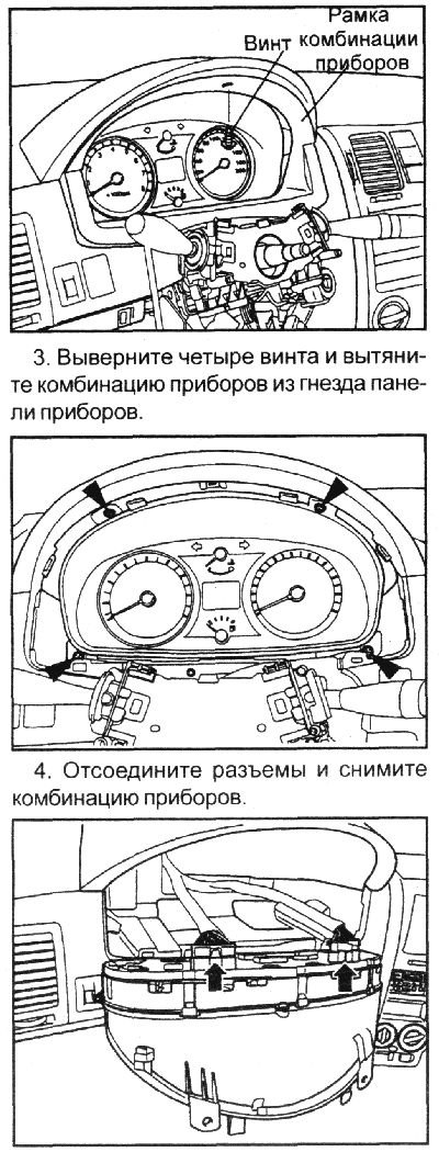 Как снять щиток приборов хендай гетц Камбінацыя прыбораў - зняцце, ўстаноўка і праверка (Hyundai Getz 2002-2011: Элек