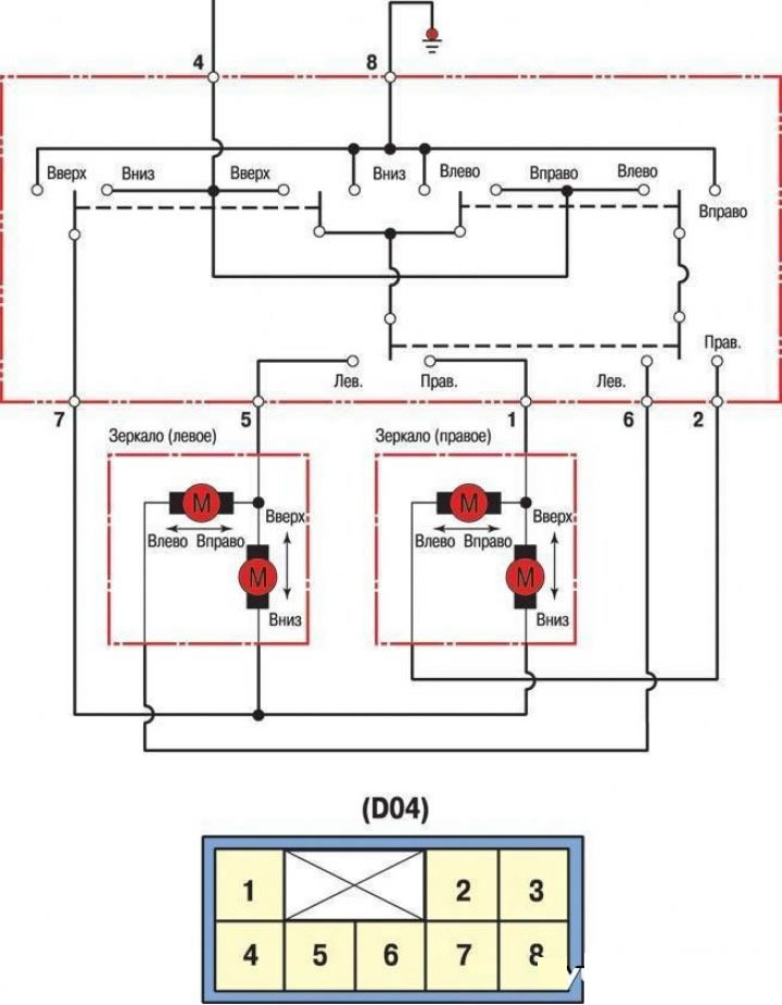 Электросхема переключателей наружных…