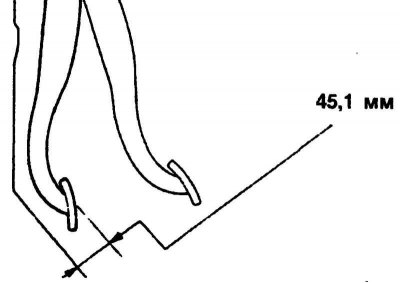 Рис. 1.176. Проверка высоты педали тормоза над полом